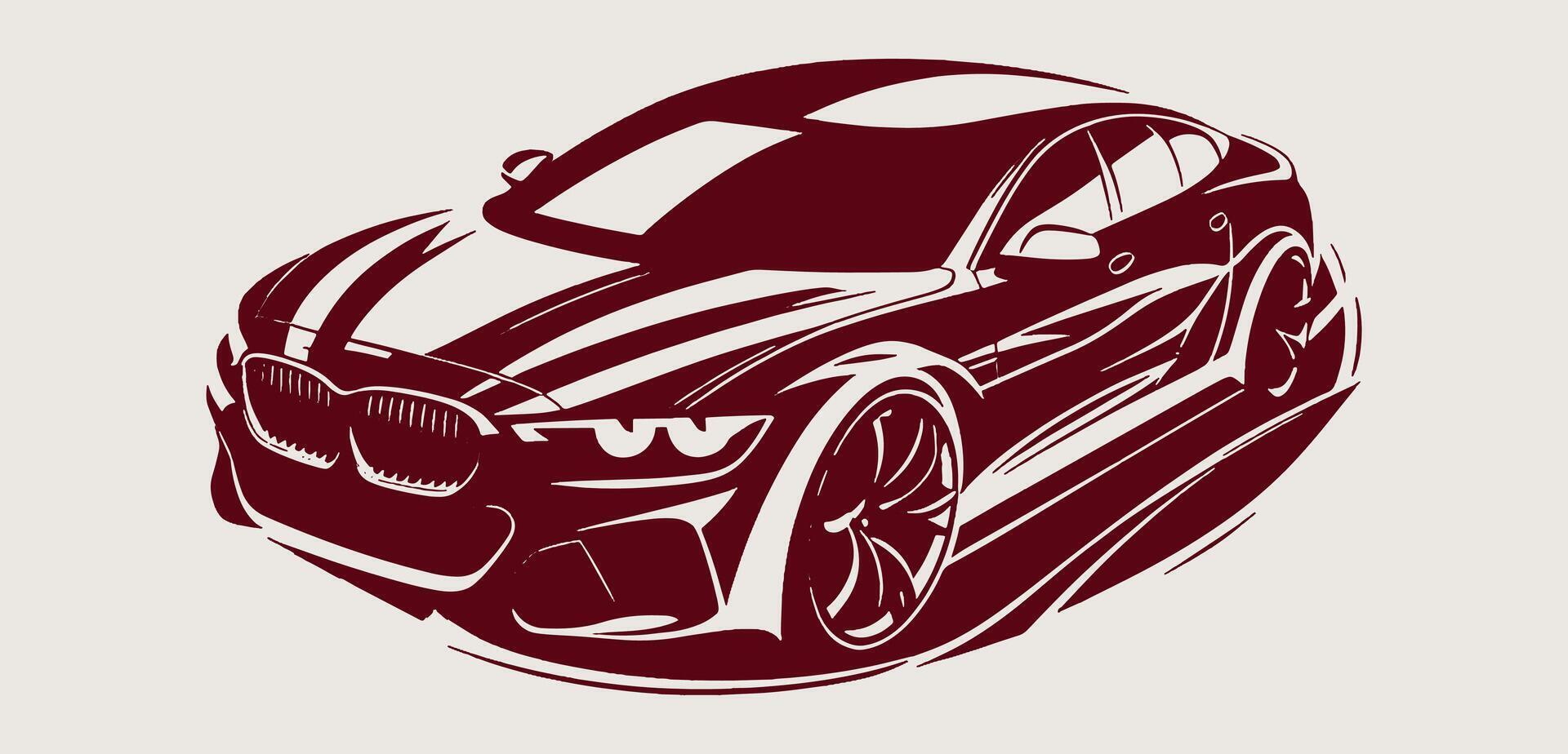 A car logo with a red and white design vector
