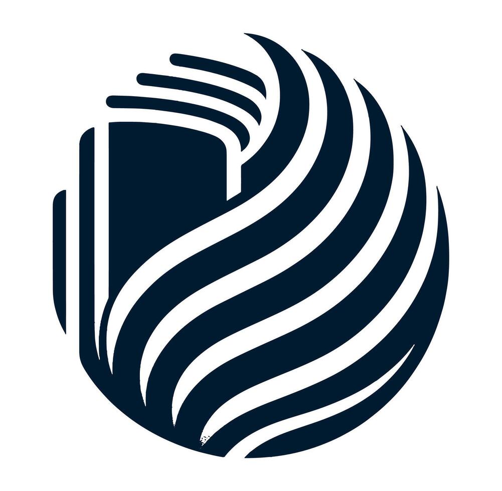 The logo of a book illustration. vector