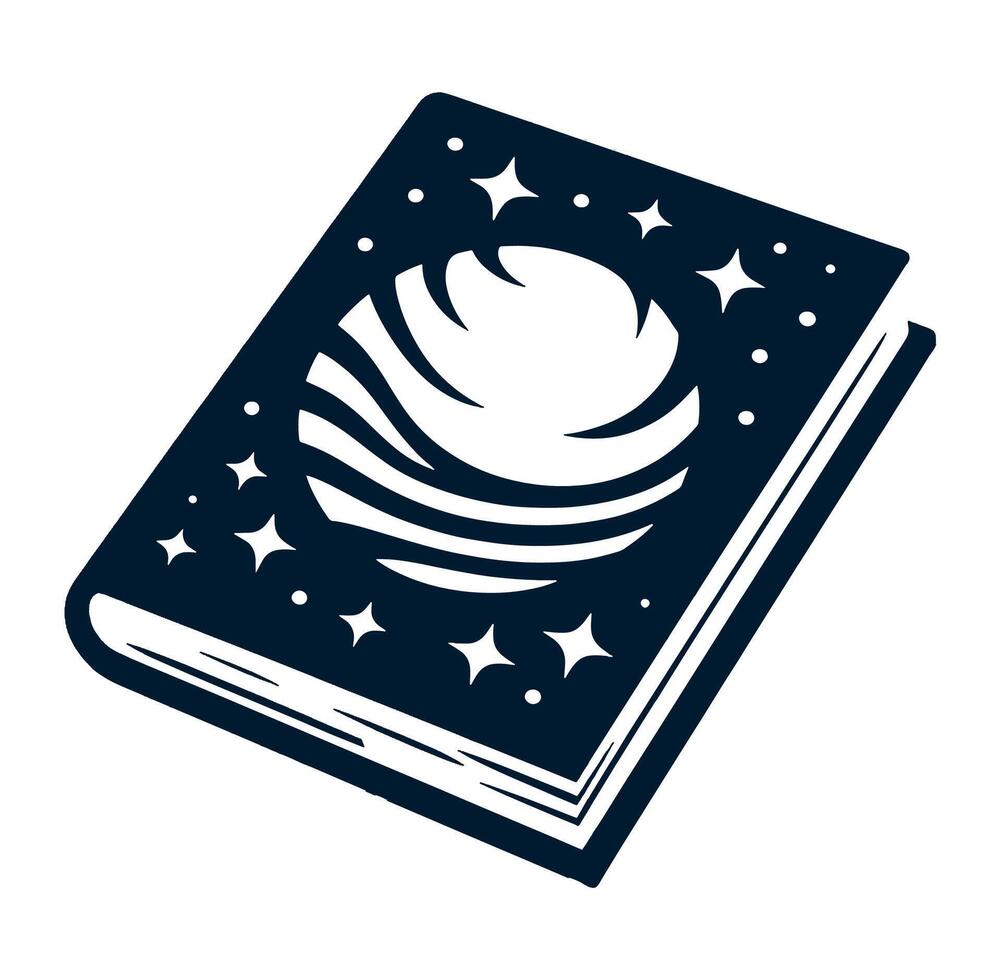 An open book with a globe on it vector