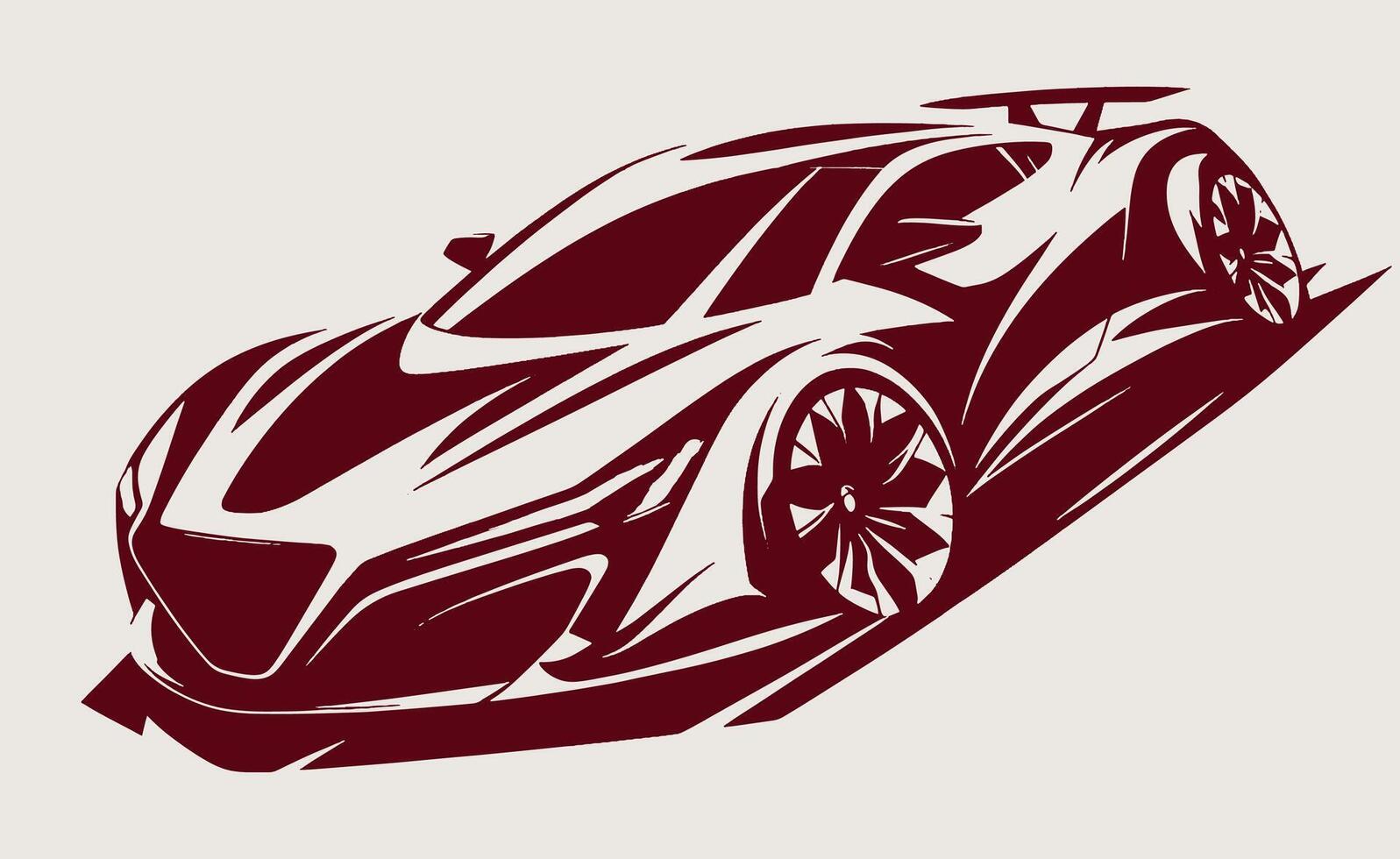 Illustration of a racing sports car with a white background. vector
