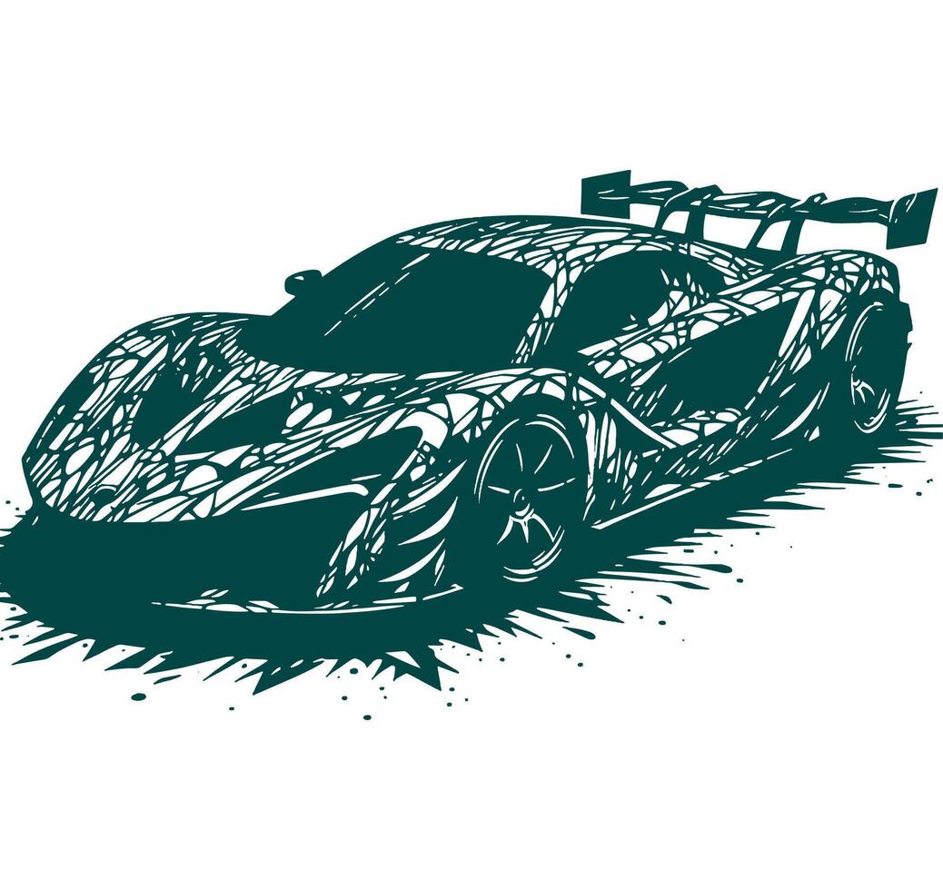 Super car illustration on white. vector