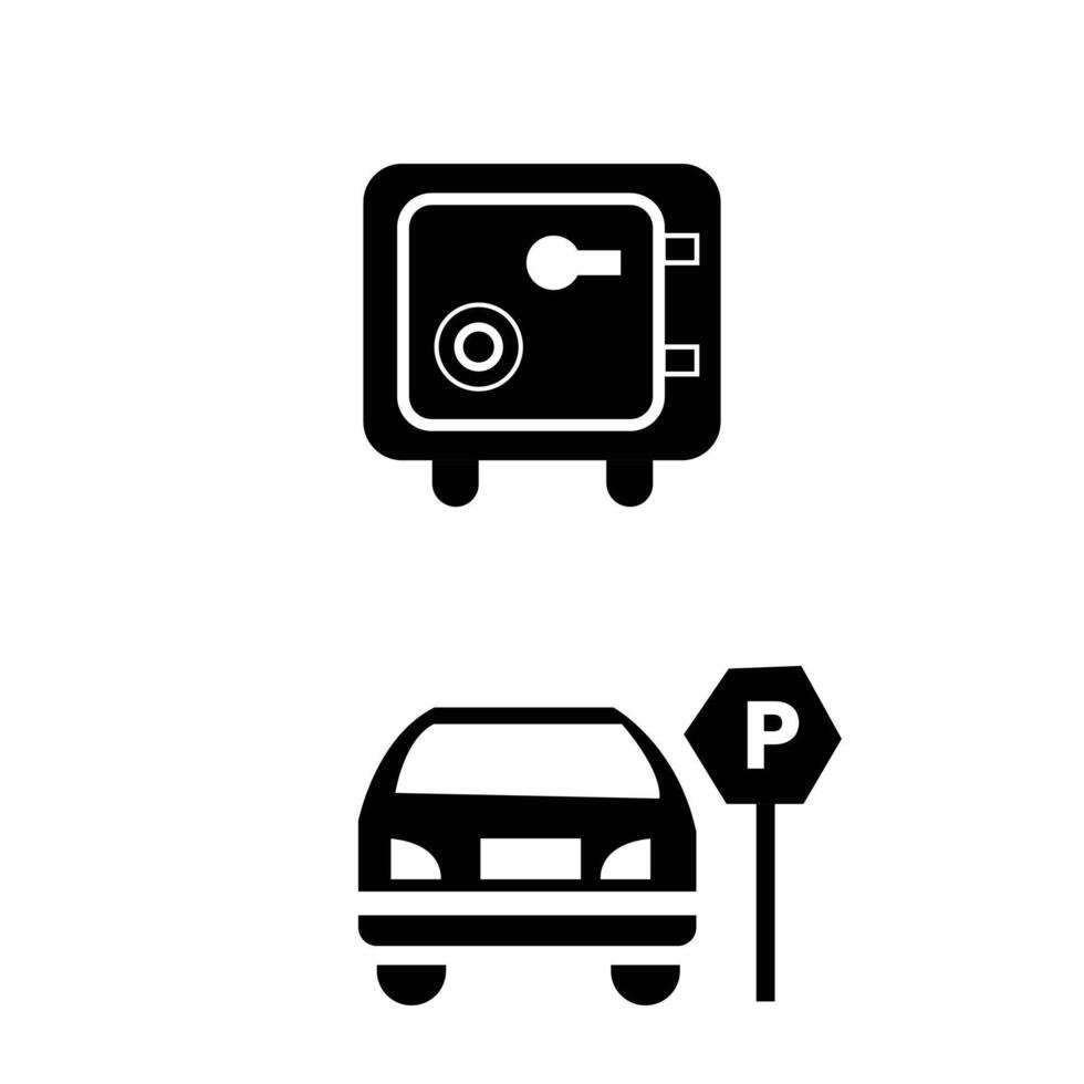 intellectual property sign. illustration isolated on white background. Set of bold thin registered trademark icons vector