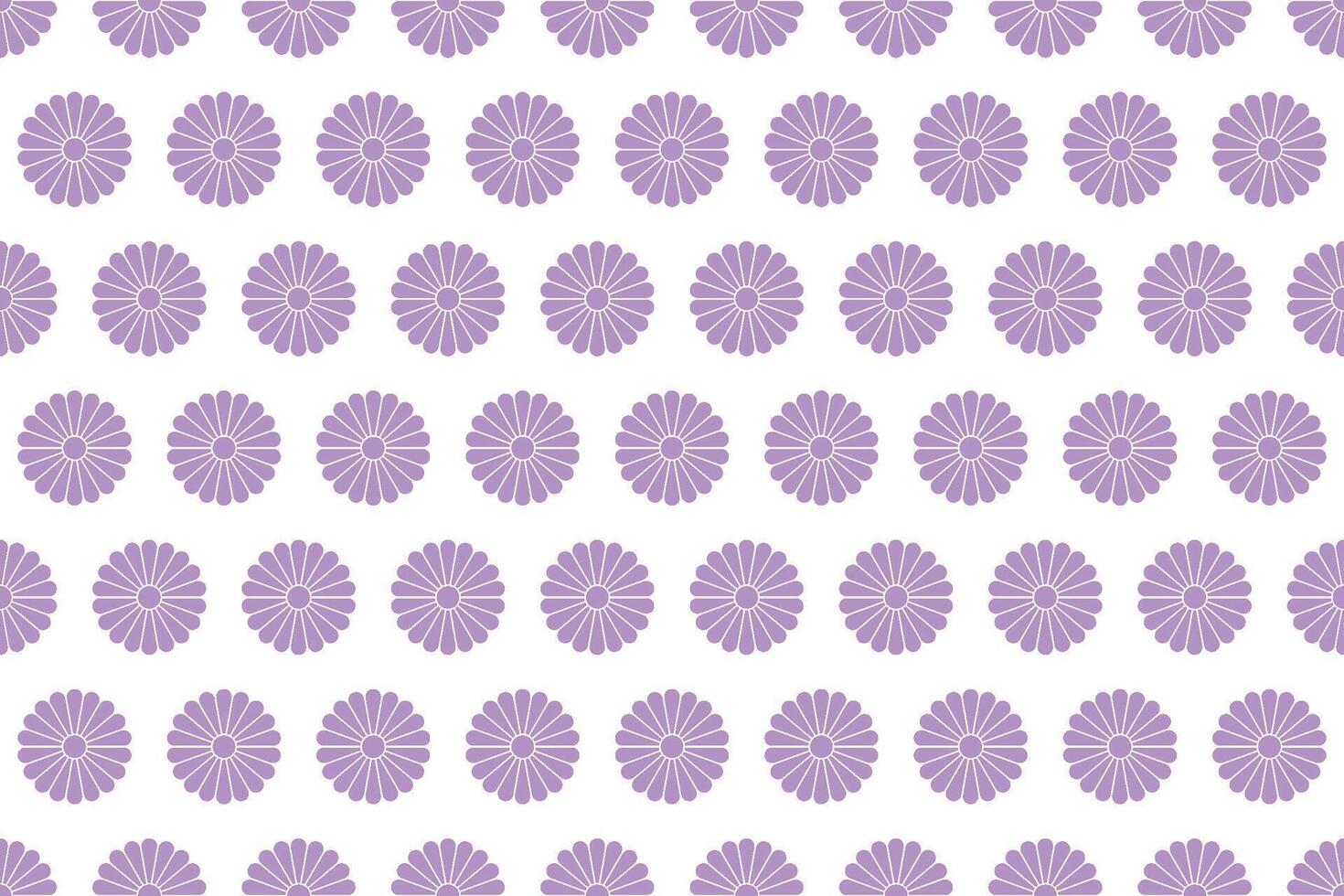 Horizontally And Vertically Repeatable Seamless Japanese Auspicious Vintage Chrysanthemum Pattern. vector