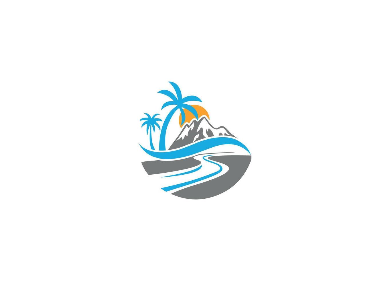 mountain logo design modern icon vector