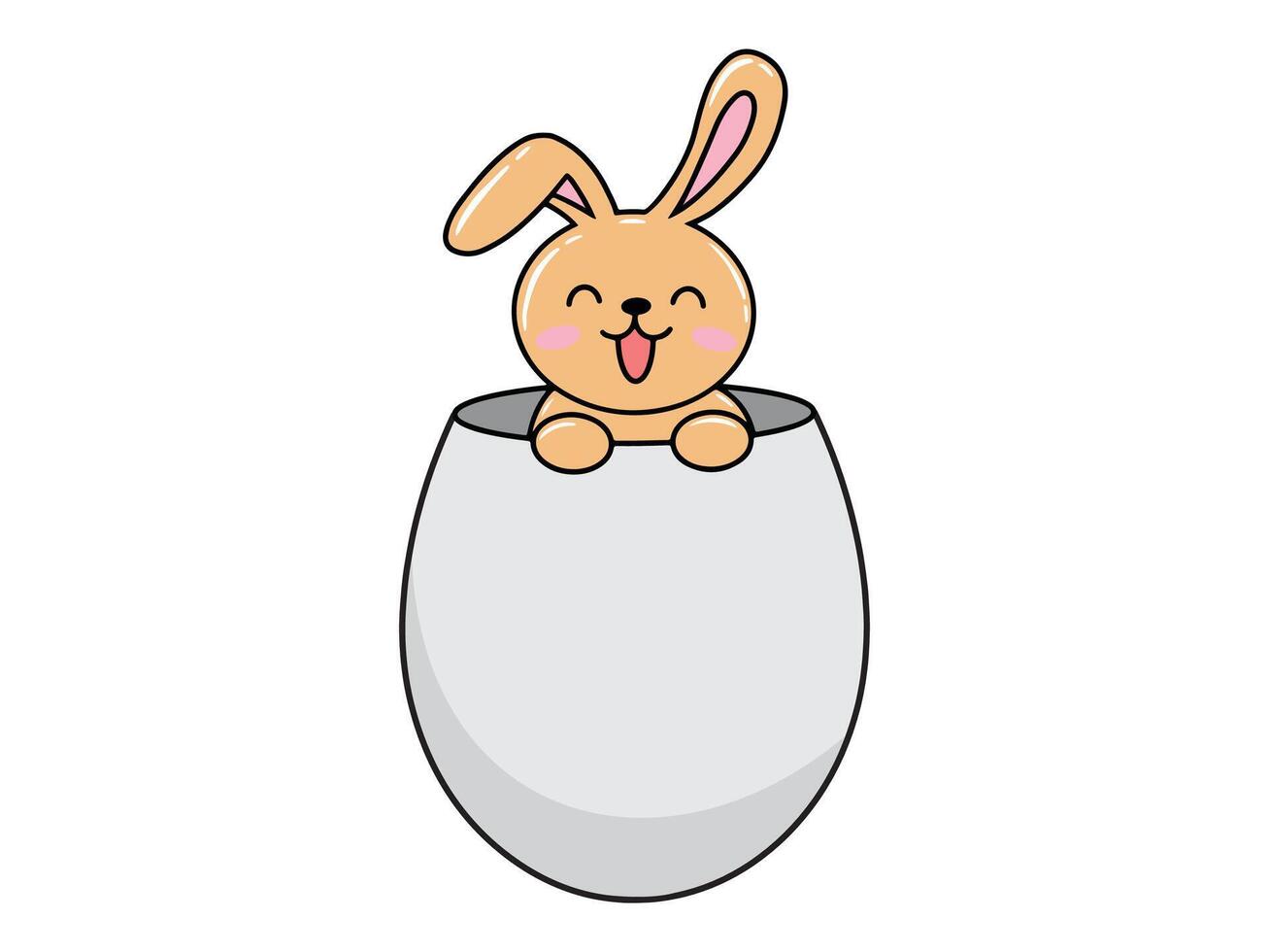 Easter Egg Rabbit Background vector