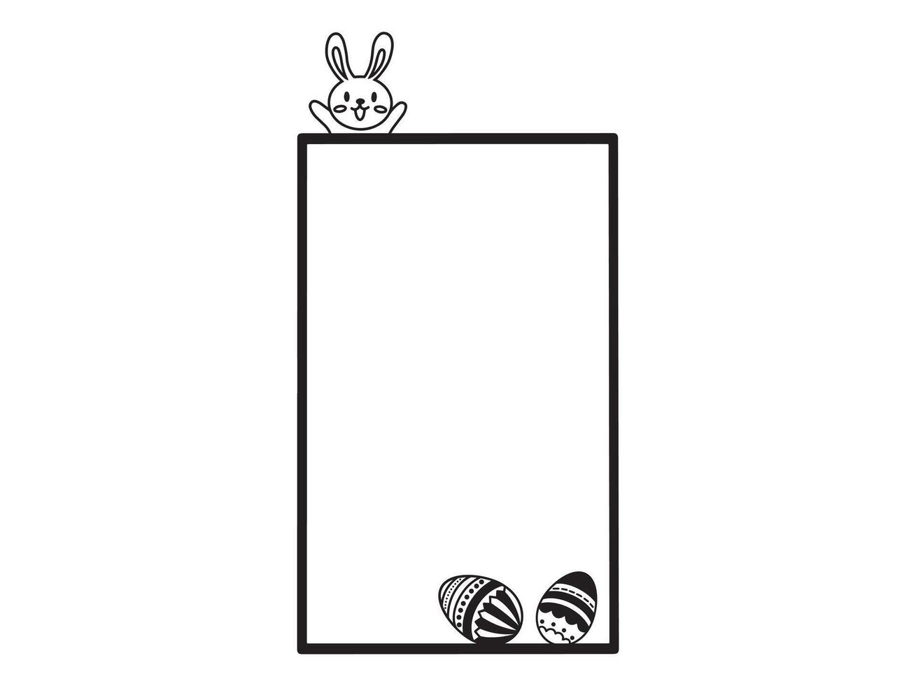 Easter Frame Illustration background vector