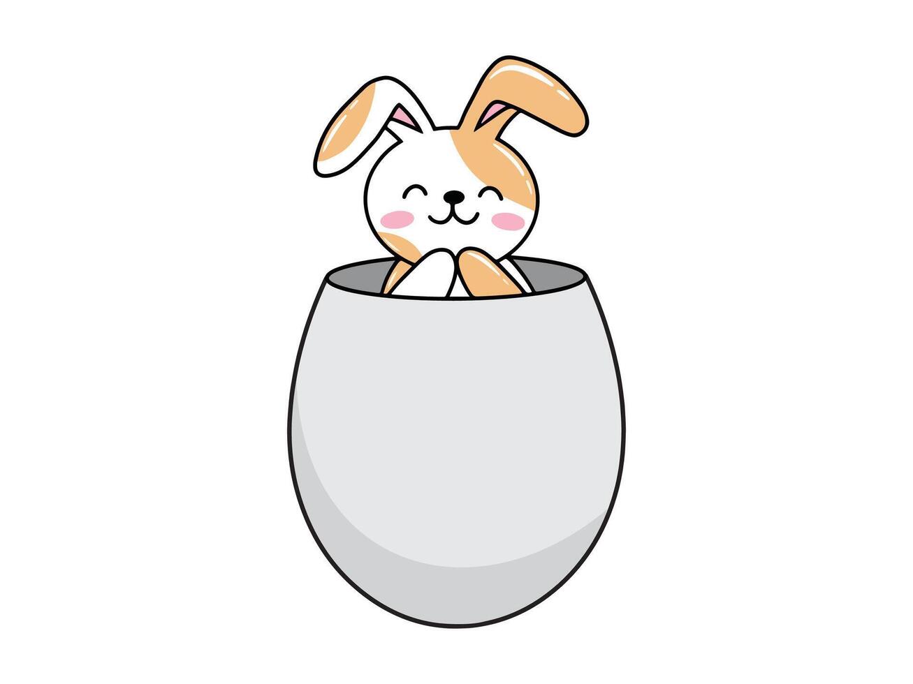 Easter Bunny Egg Background Illustration vector