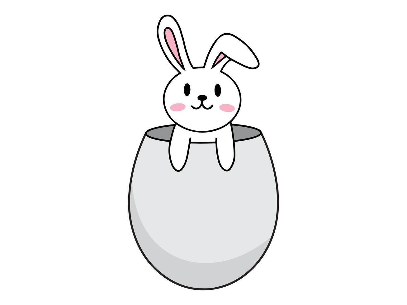 Rabbit Easter Egg Background Illustration vector