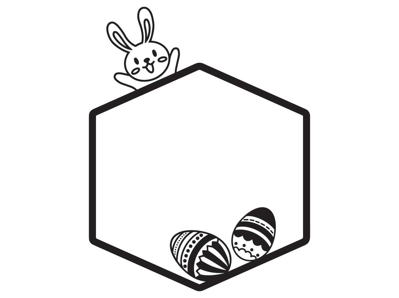 Easter Frame background vector