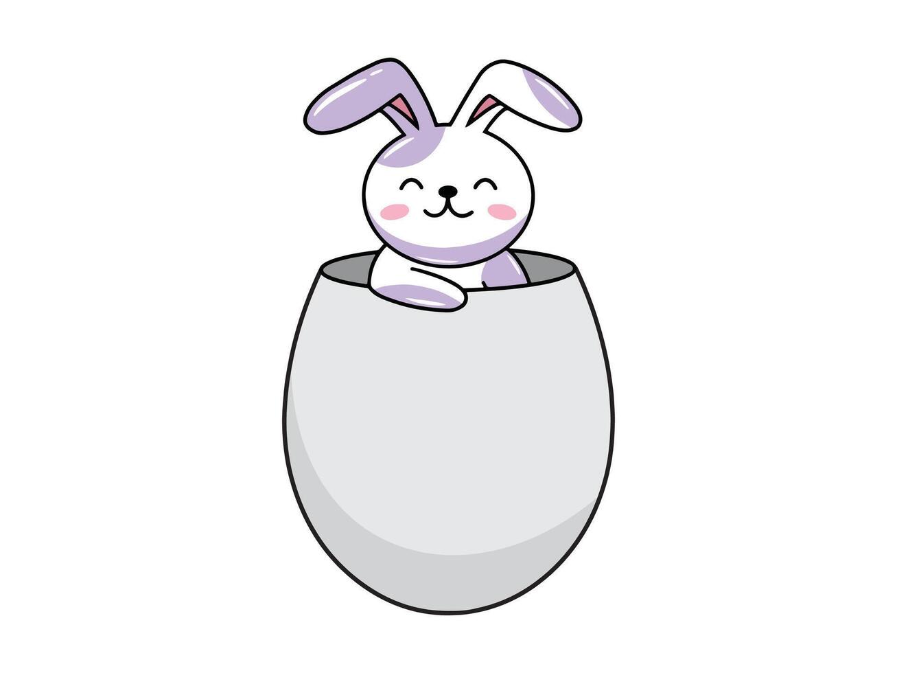 Easter Egg Rabbit Background Illustration vector