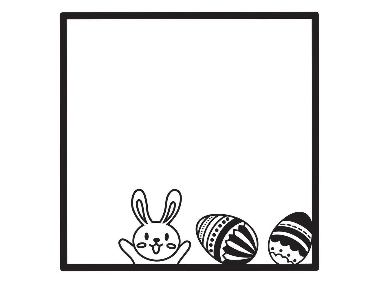 Easter Frame Outline vector