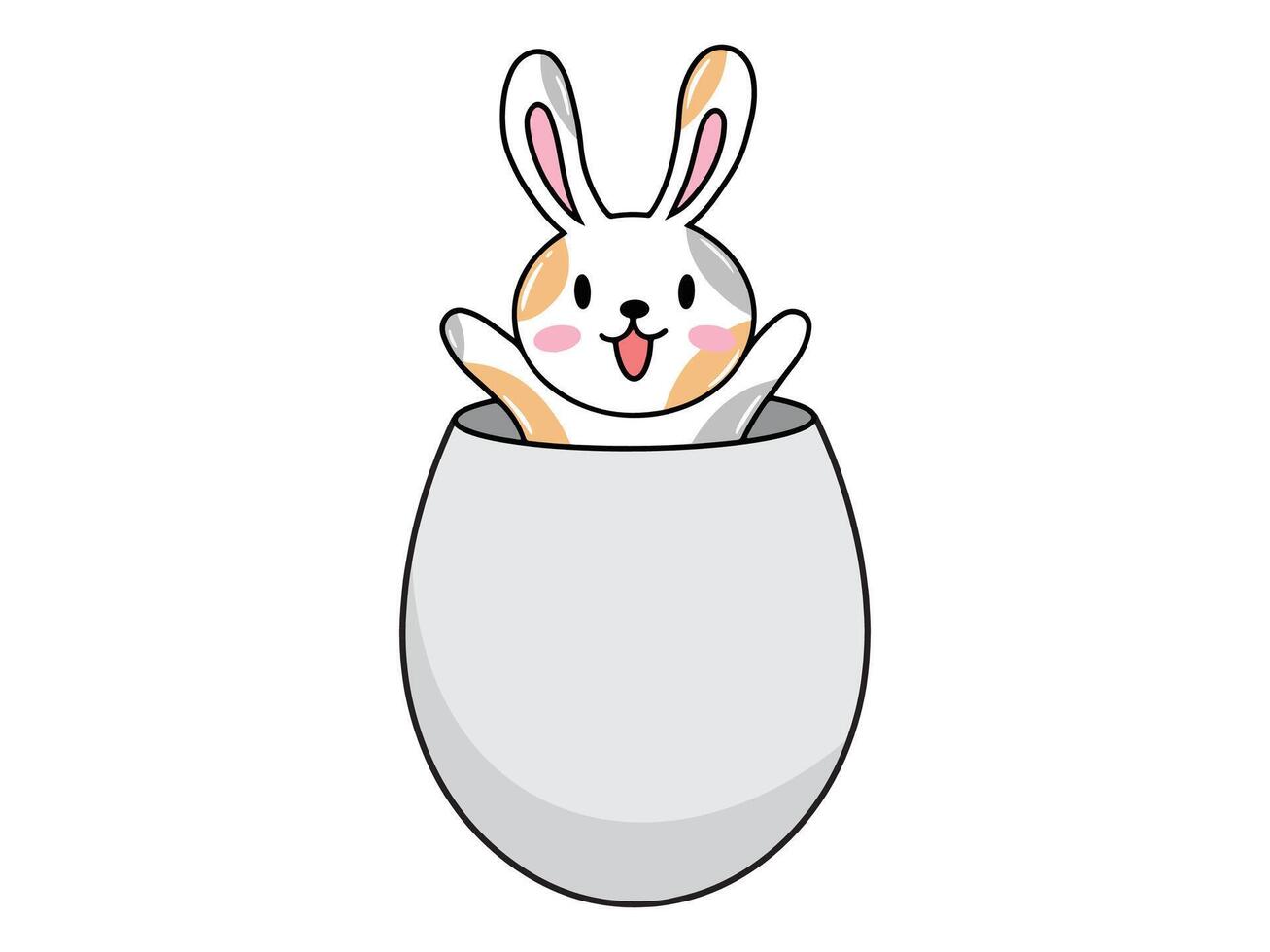 Rabbit Easter Egg Background vector