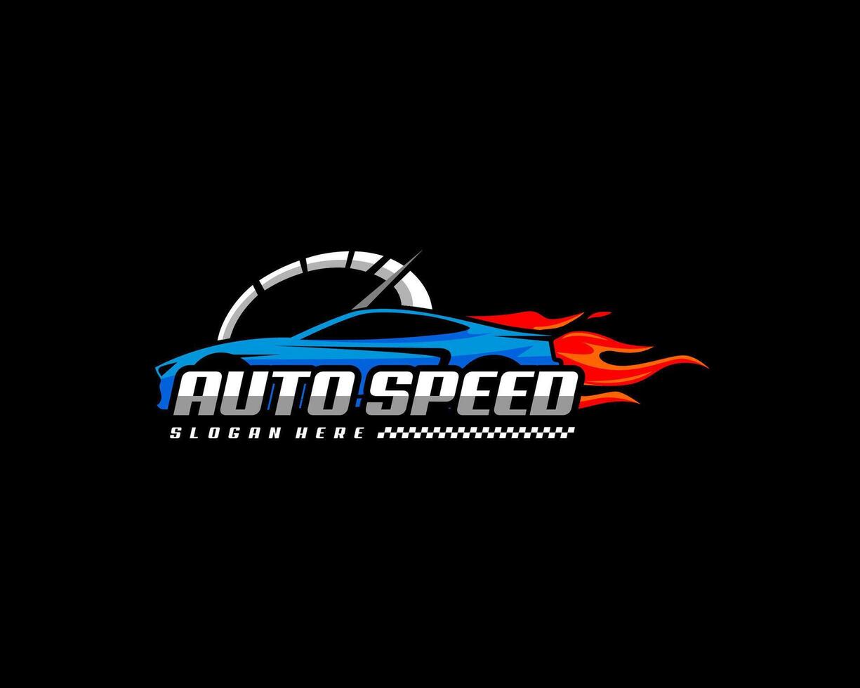 auto speed automotive car logo design vector