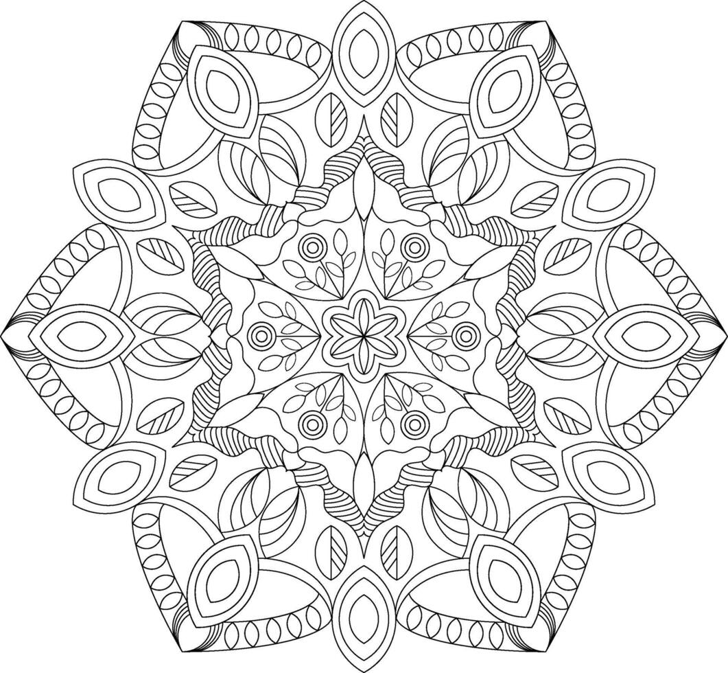Abstract Mandala Pattern for Tattoo and Decorative Use vector