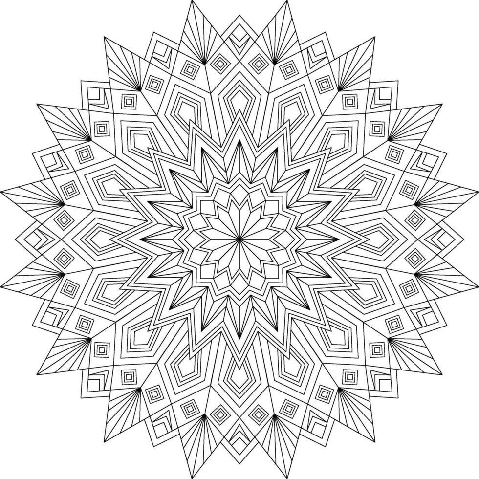 Symmetrical ethnic mandala, ideal for print, web, and digital art applications vector