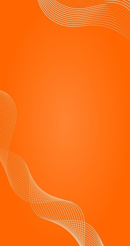 orange Abstract background with wavy lines illustration design. vector