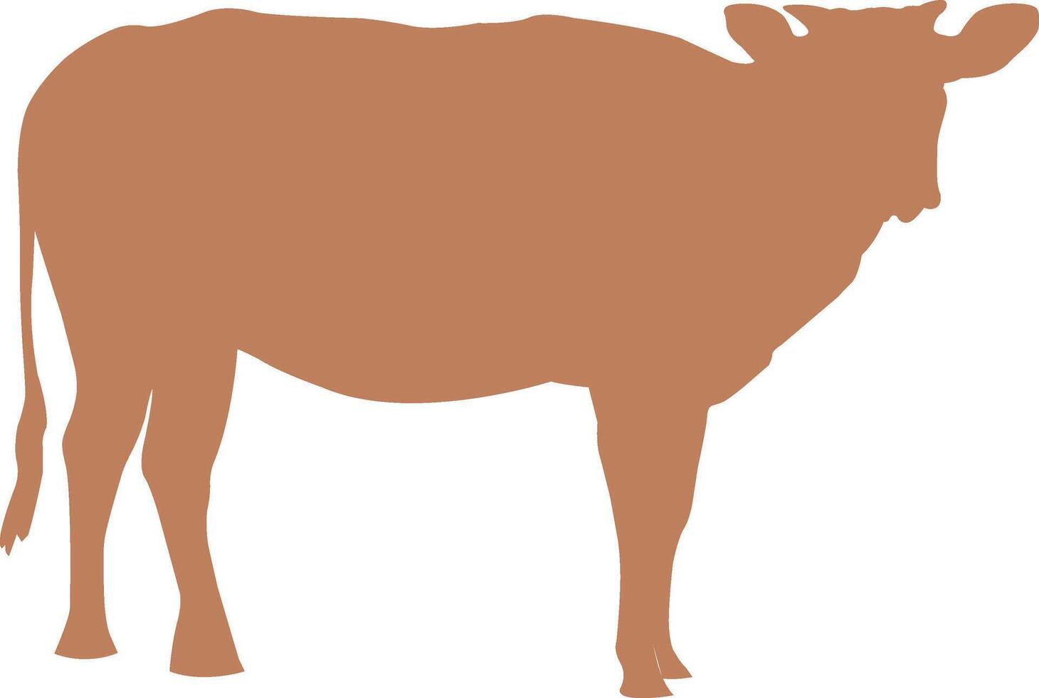Brown Silhouette Cows for Eid Adha vector