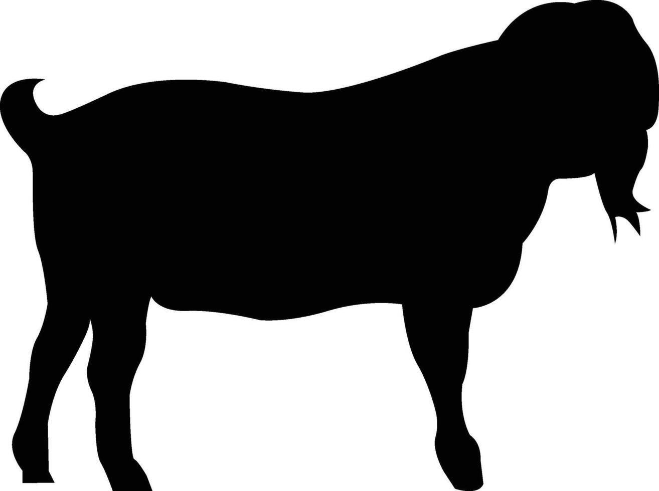 Black Silhouette Goat for Eid Adha vector