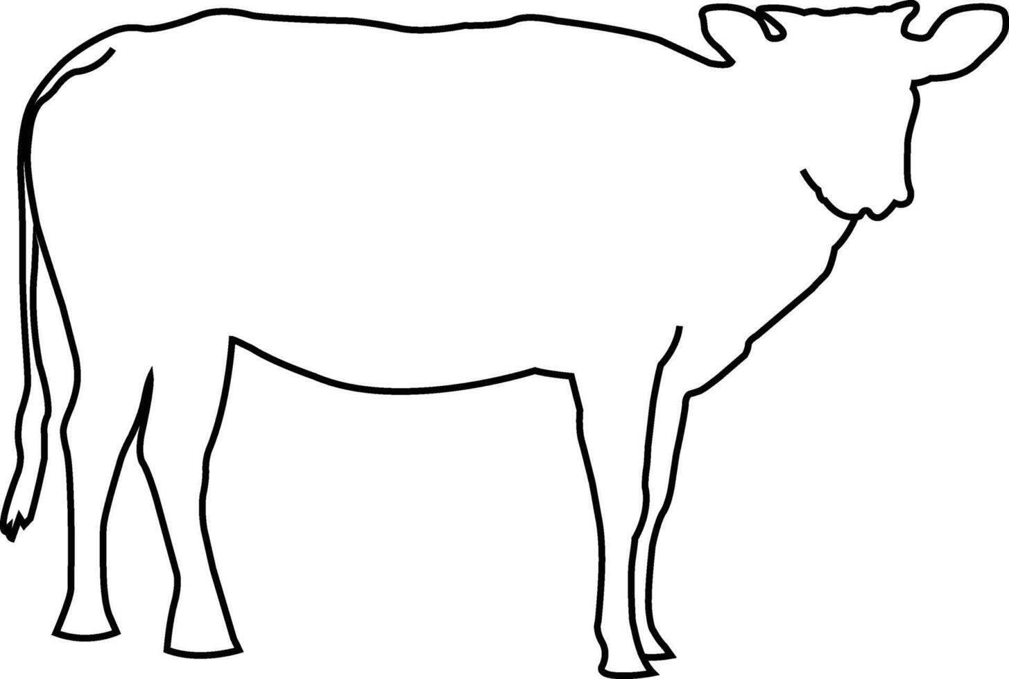 Black Outline Cows for Eid Adha vector
