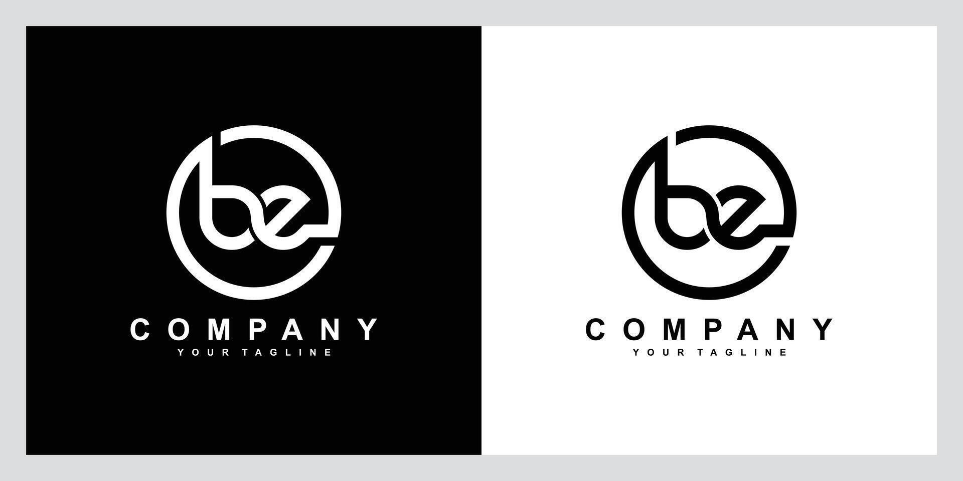 Alphabet letters Initials Monogram logo BE, EB initial. vector