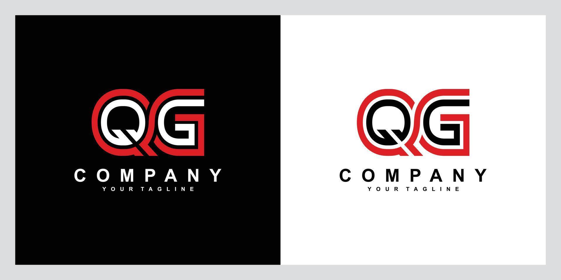 QG Letter Initial Logo Design Template vector