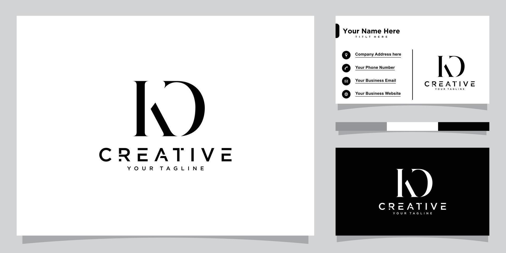Initial KD, DK Alphabets Letters Logo Monogram vector