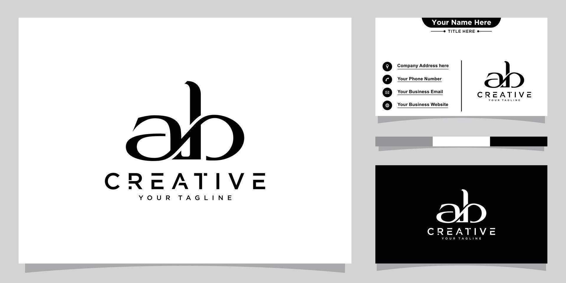 Initial AB, BA Alphabets Letters Logo Monogram . vector