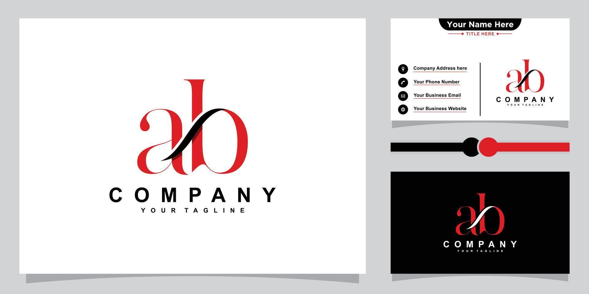 Initial AB, BA Alphabets Letters Logo Monogram. vector
