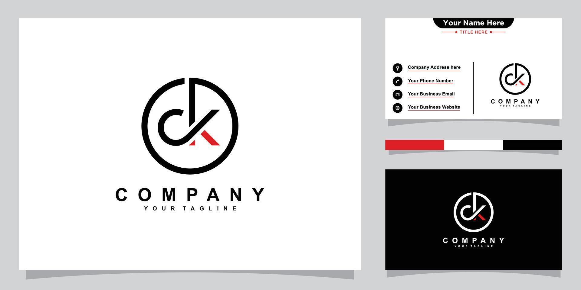 Initial CK, KC Alphabets Letters Logo Monogram. vector