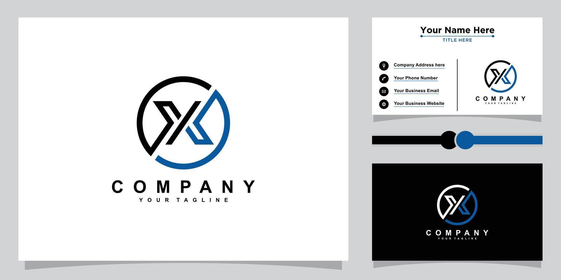 X Letter Initial Logo Design Template . vector