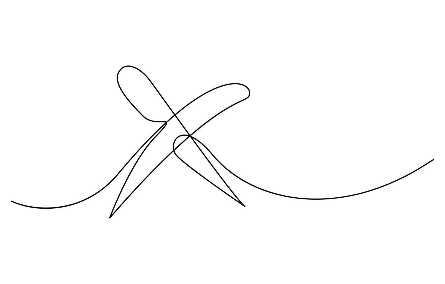 wrong sign symbol line art vector