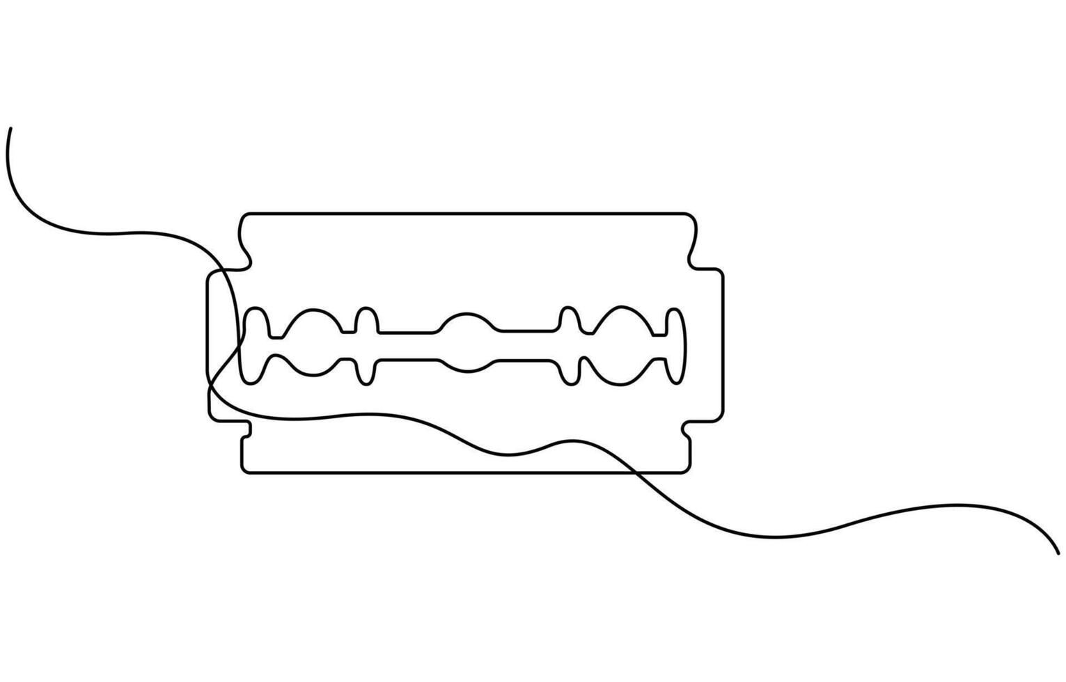 blade razor one line art vector