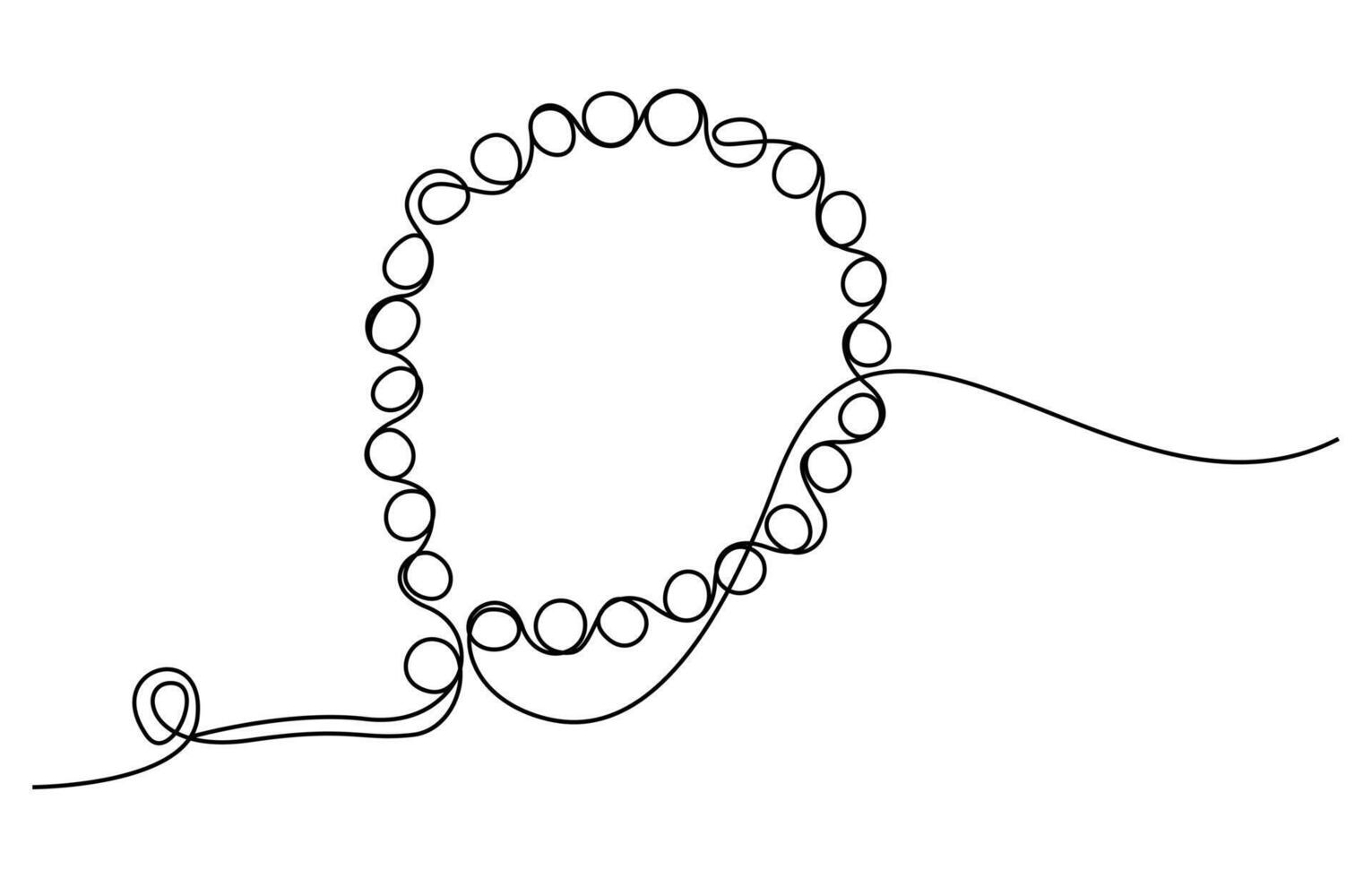 tasbih line draw vector