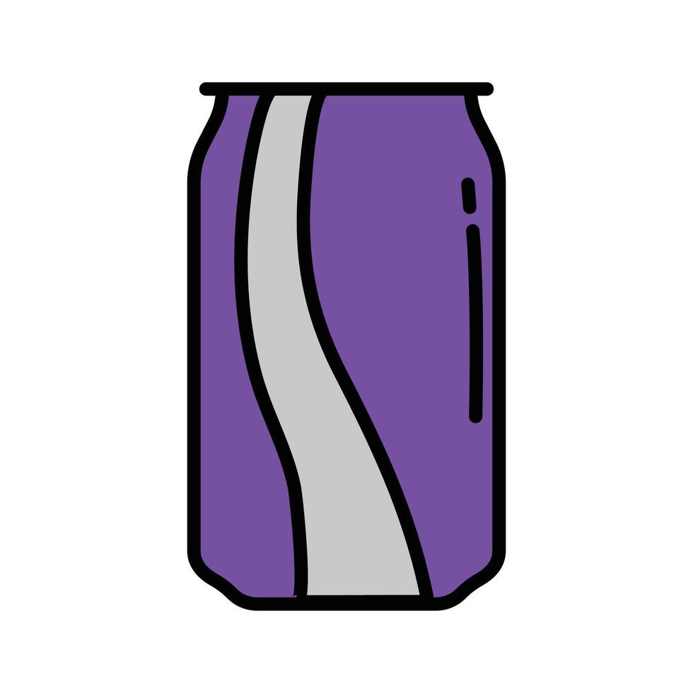 Stylized Purple Beverage Can Illustration vector