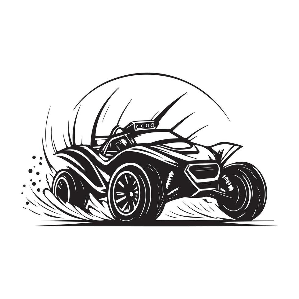 Remote Control Car image. Black and white Remote Control Car image. vector