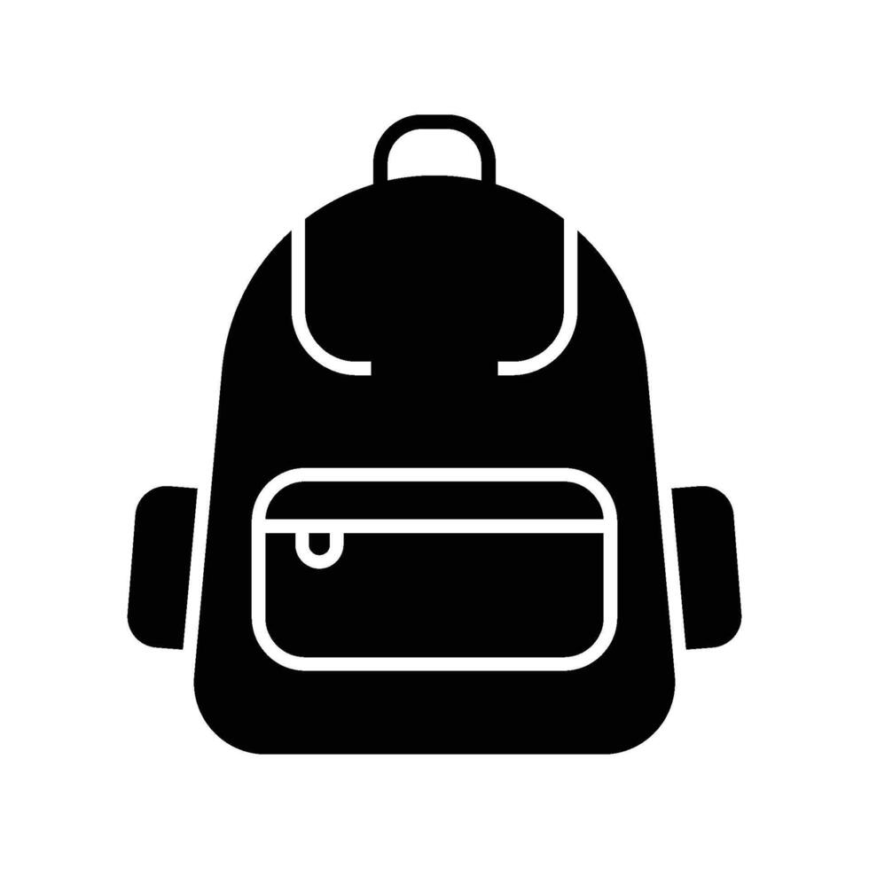 Backpack icon logo design template isolated illustration vector