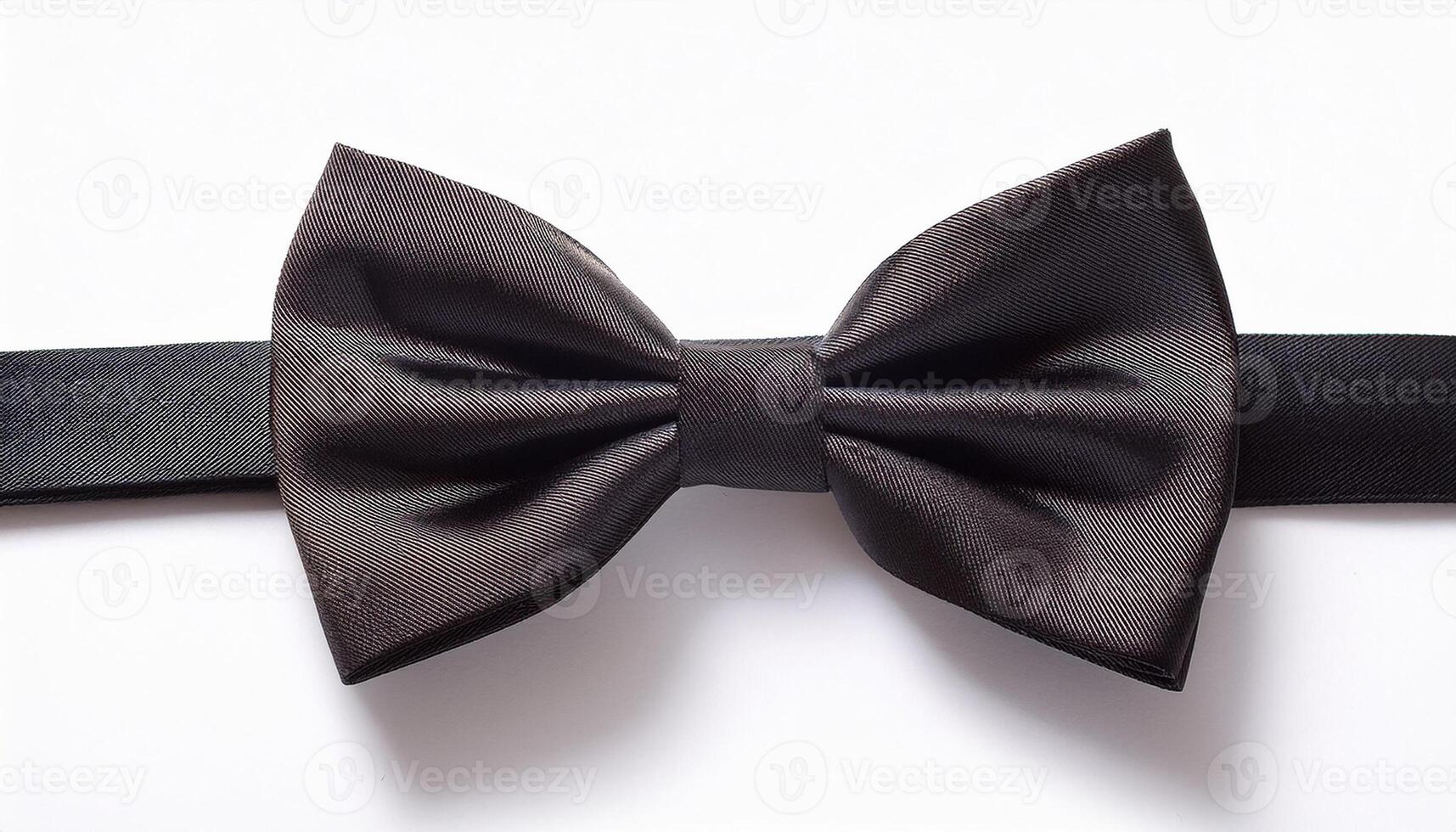 Classic black bow tie isolated on white background. Man's festive accessory. Style and fashion photo