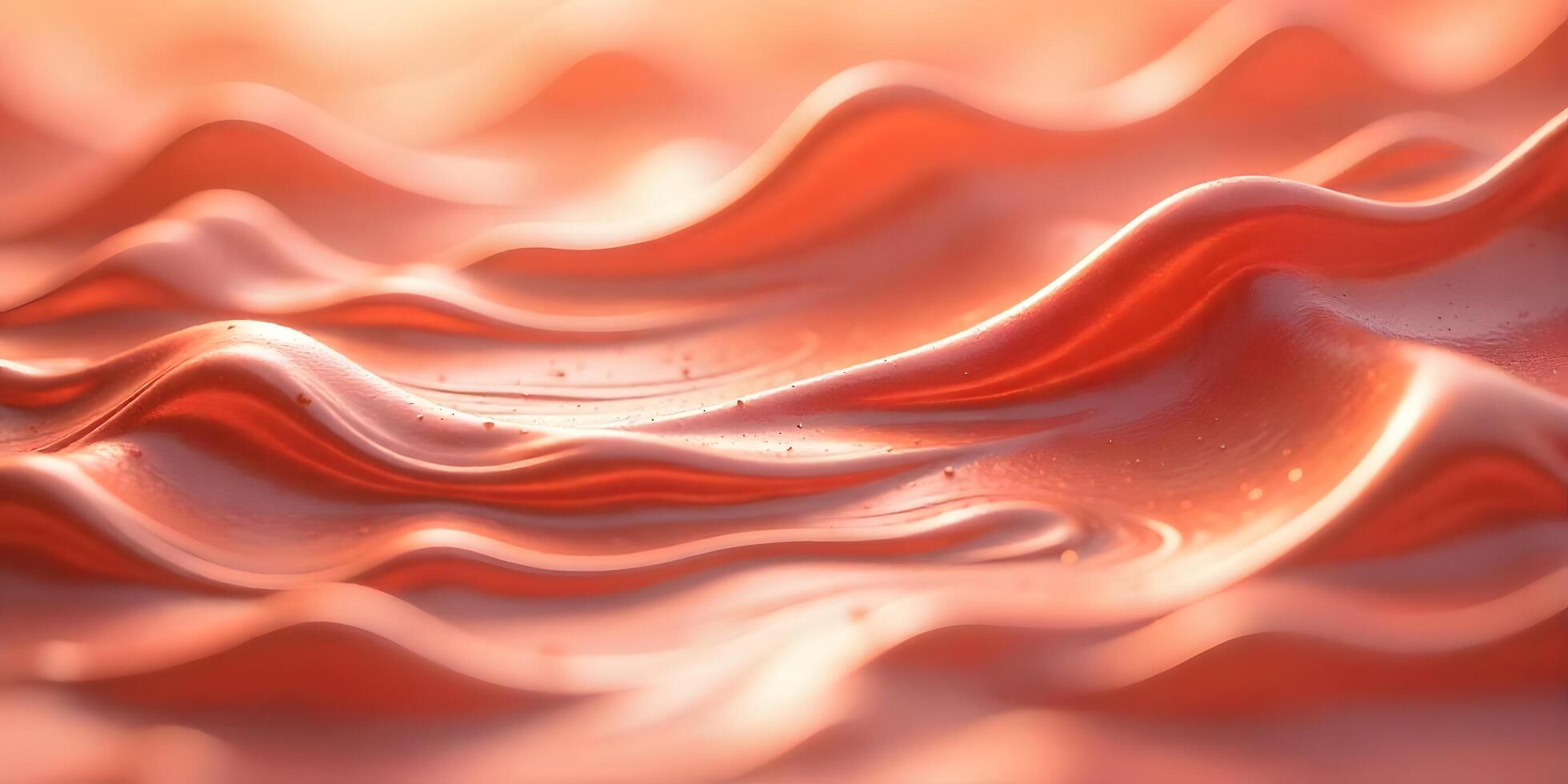Abstract Coral Waves with Subtle Texture and Shimmering Light photo