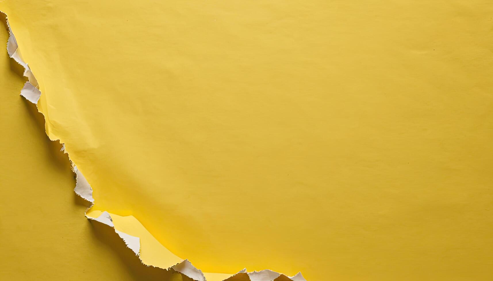 Torn Yellow Paper Texture Background with Rough Edges and Blank Space Design photo