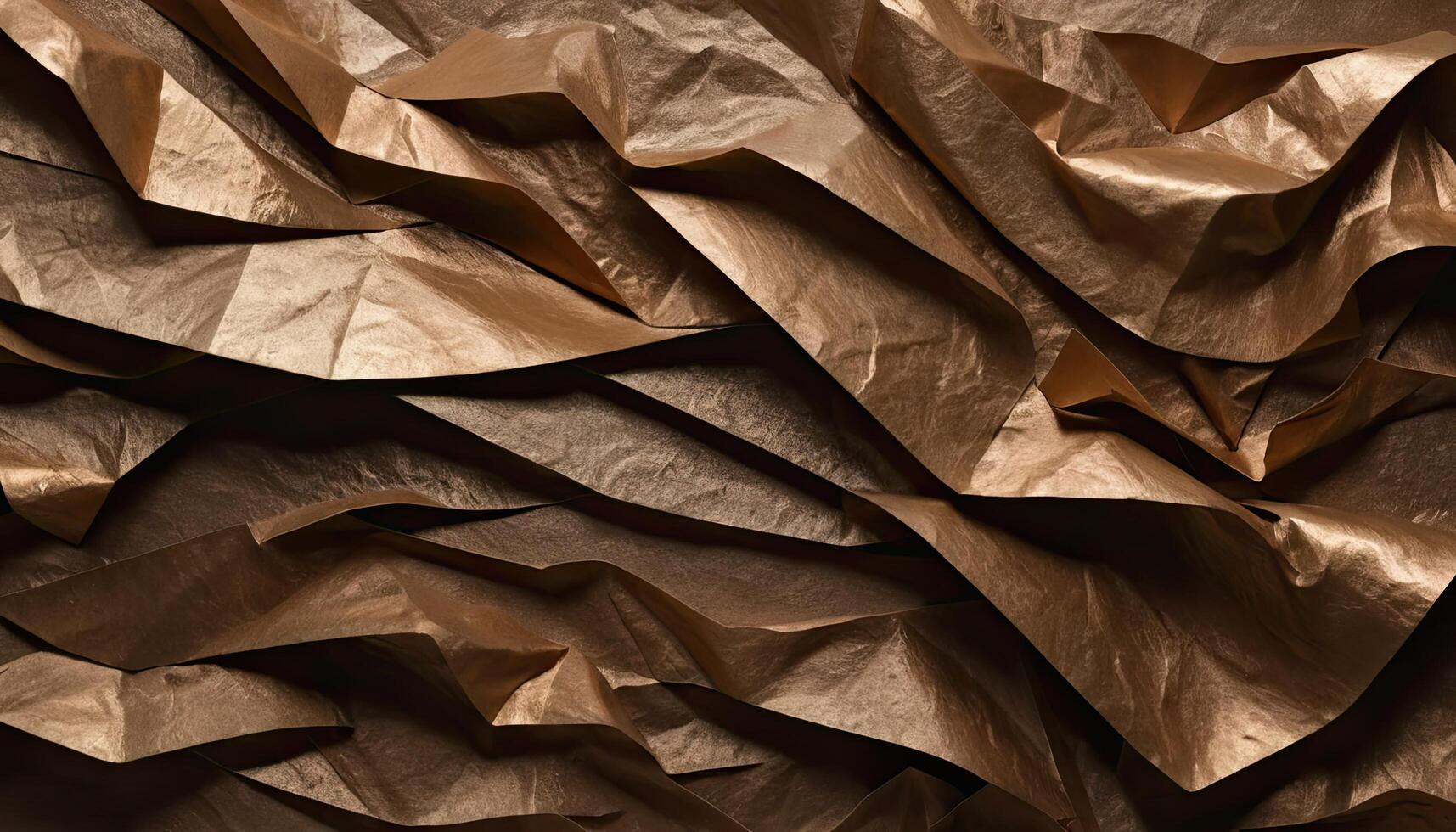 Abstract Bronze Texture Background with Crumpled Paper and Golden Metallic Pattern photo