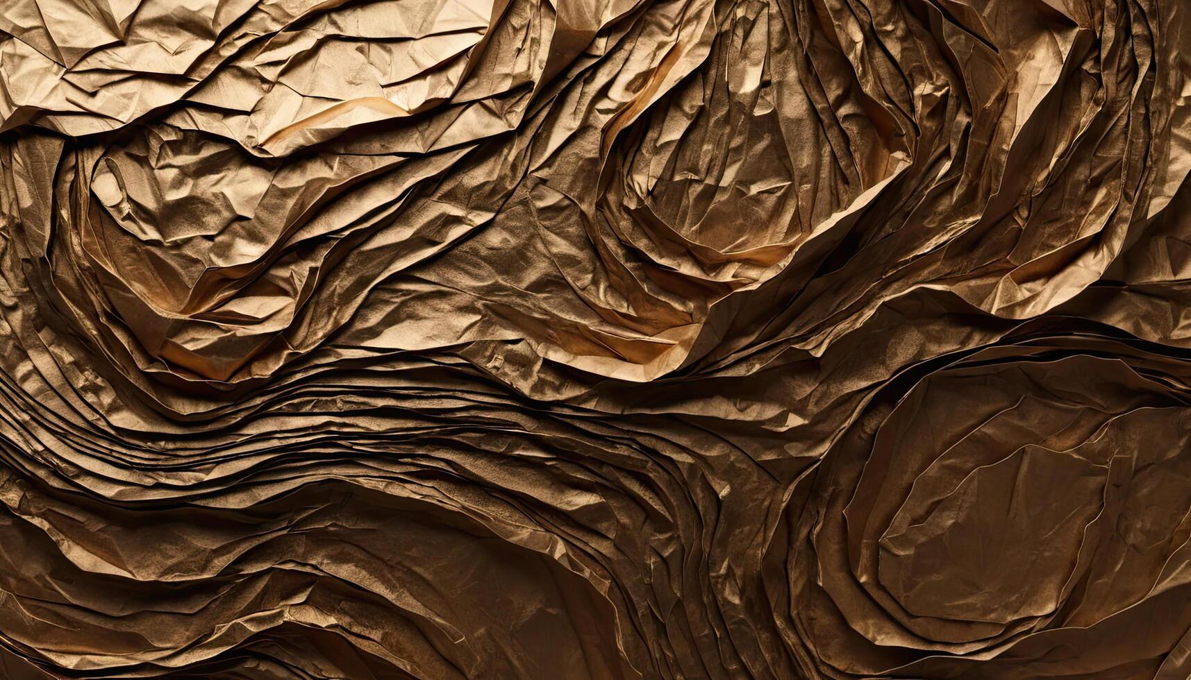 Golden Textured Background with Intricate Folds and Shiny Metallic Surface Design photo