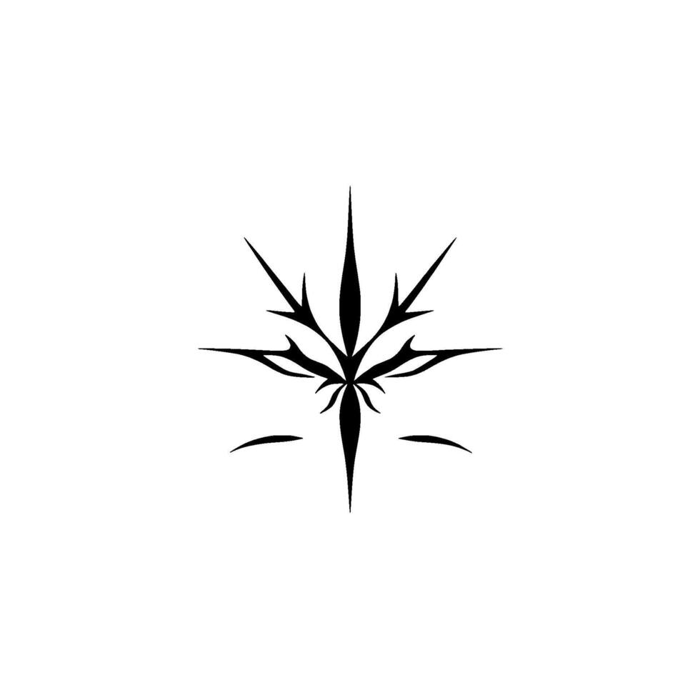 Abstract Minimalist Floral Emblem with Dark Gray and Beige Elements Centered on a White Background. vector