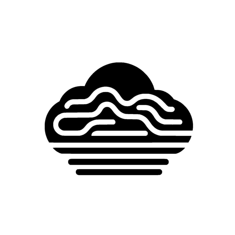 Abstract Black and White Brain , Symbolic of Thought and Creativity, Representing Mental Processes on White Background. vector