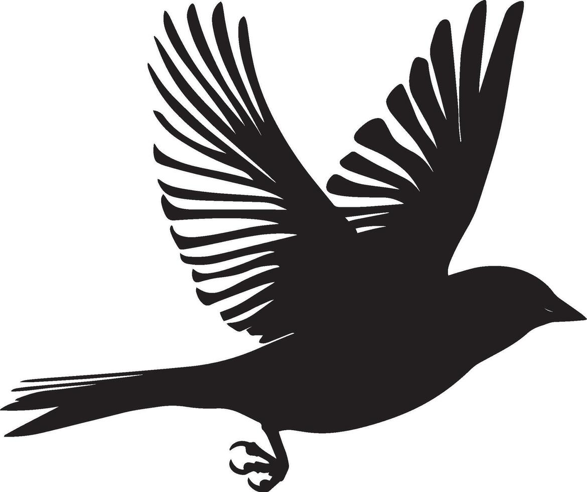 Sparrow Jumping Small leaps or hops from one place to another body low to the ground. full length silhouette black illustration vector