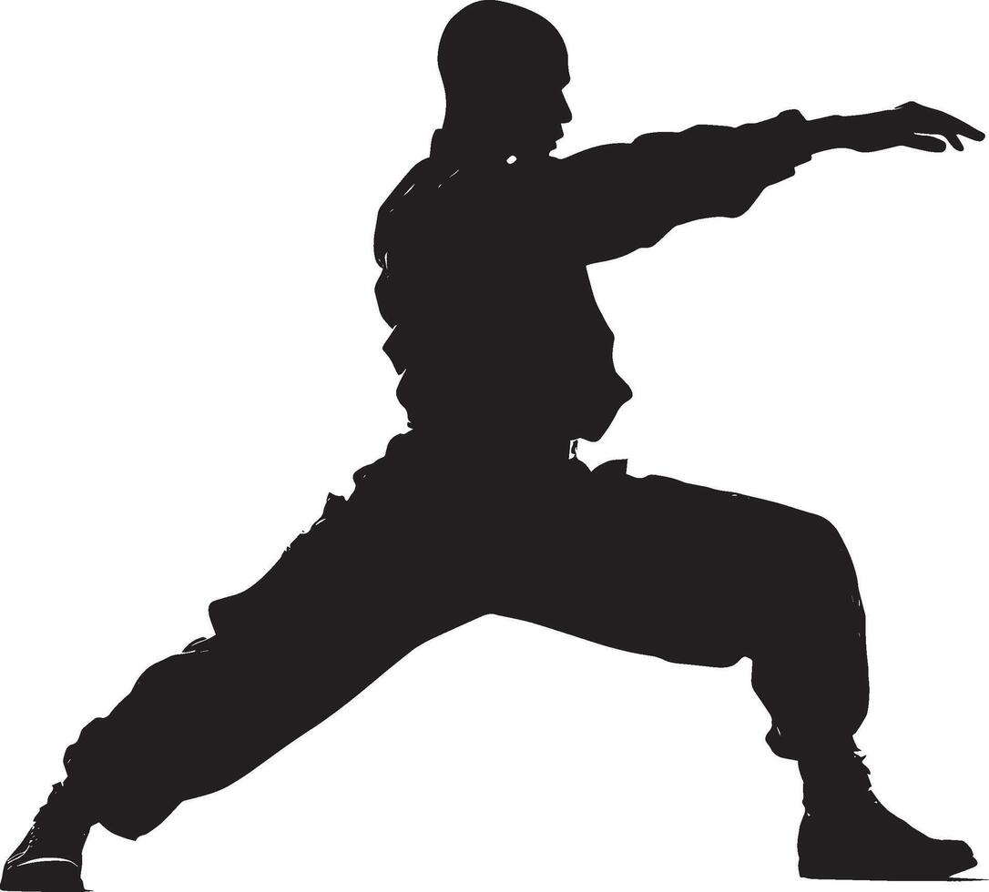 Executing Drill A soldier performing a drill movement, pivoting or turning with precision during training exercises. full length silhouette black illustration vector