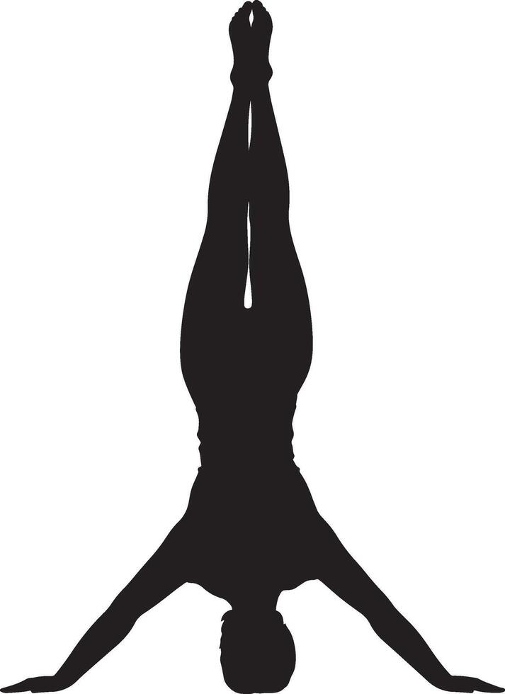 Downward-Facing Dog Pose Adho Mukha Svanasana Silhouette A person forming an inverted vector