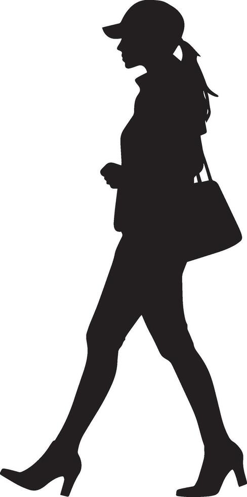 A business person walking through a showroom or retail space, browsing products. vector