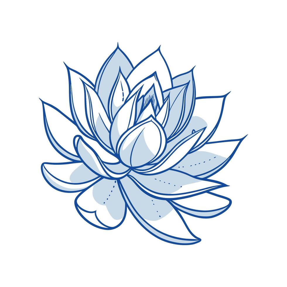 Vibrant Blue Echeveria on White Surface vector