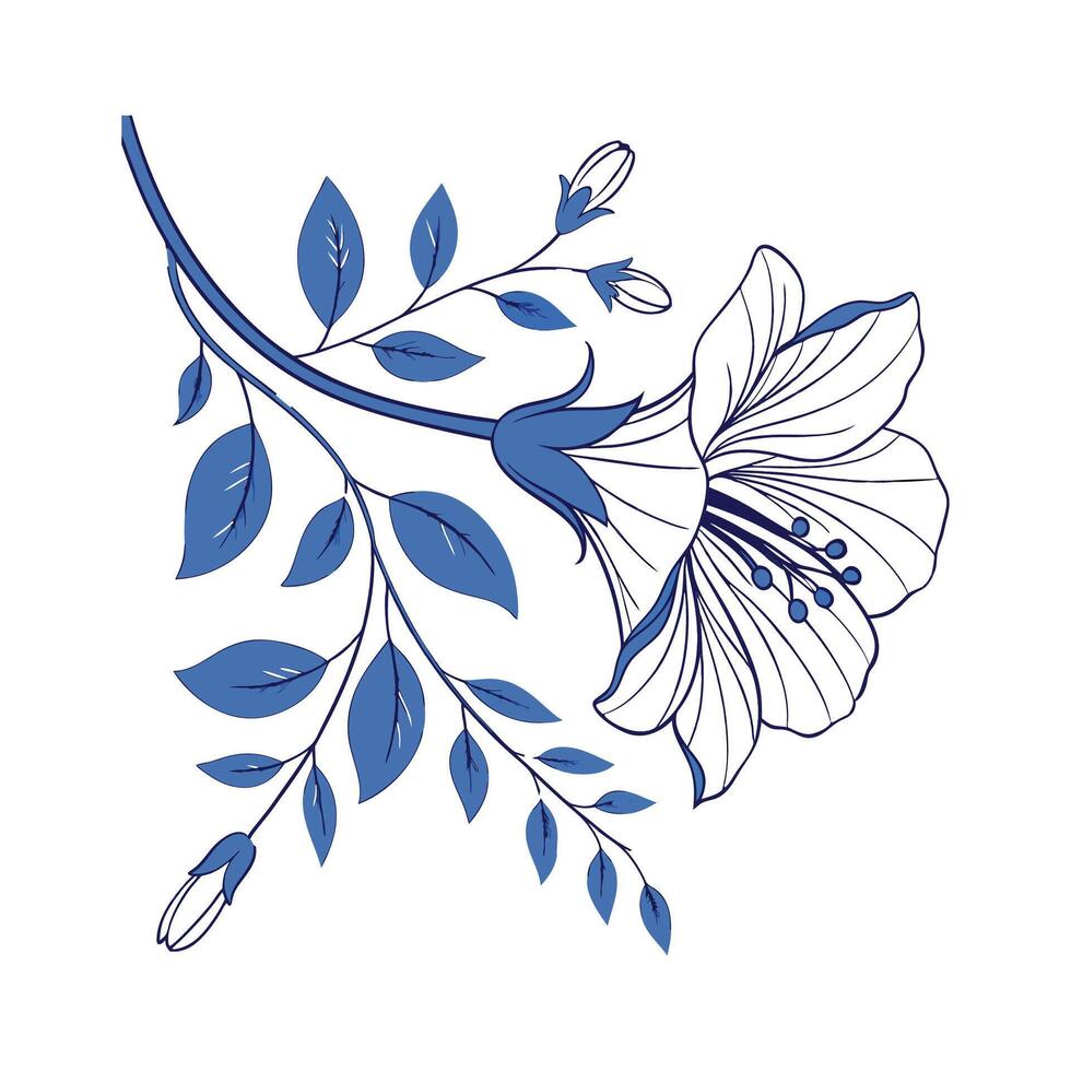 Butterfly Pea on Bright White vector
