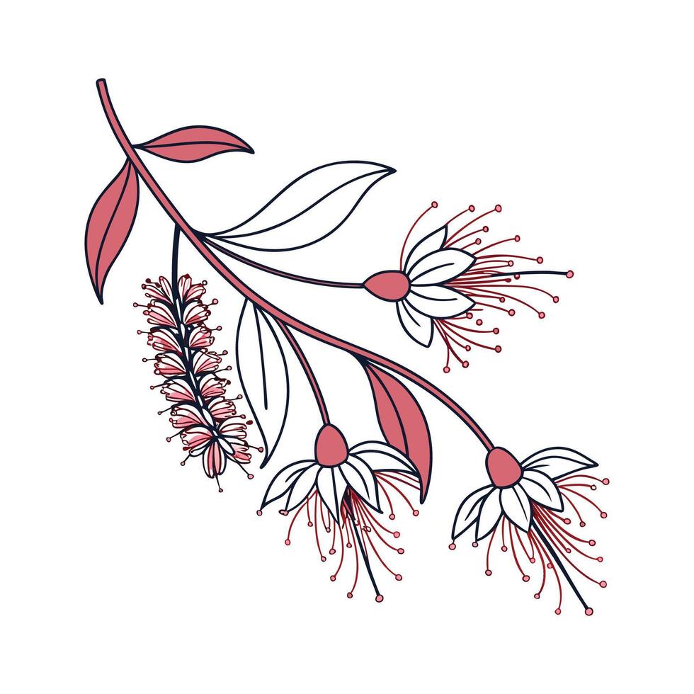 Distinctive Chenille Plant Artwork for Home vector